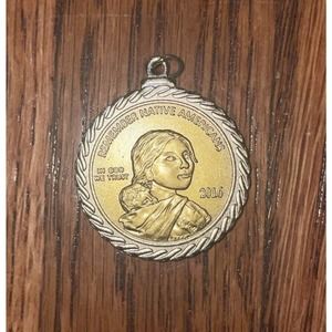 Sacajawea Coin Replica Pendnant Remember Native Americans Code Talkers 2016